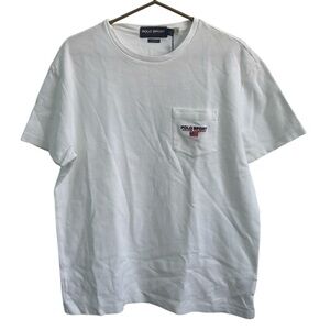 Ralph Lauren Polo Sport White T-Shirt Size Medium Classic Fit NWT Flawed